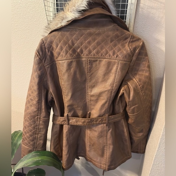 Scully Womens Brown Polyester Faux Fur Jacket - Picture 8 of 11
